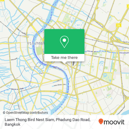 Laem Thong Bird Nest Siam, Phadung Dao Road map