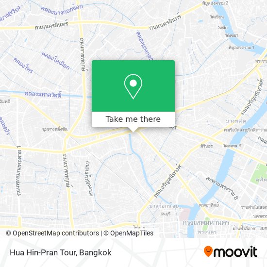 Hua Hin-Pran Tour map