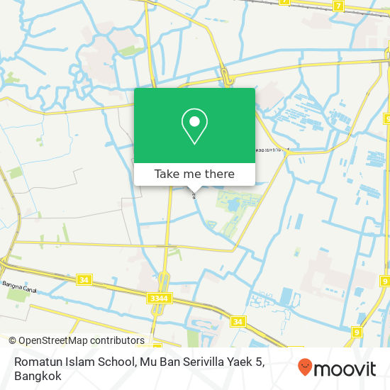 Romatun Islam School, Mu Ban Serivilla Yaek 5 map