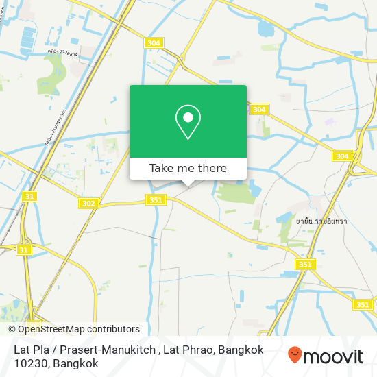 Lat Pla / Prasert-Manukitch , Lat Phrao, Bangkok 10230 map