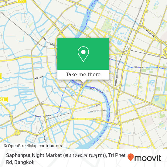 Saphanput Night Market (ตลาดสะพานพุทธ), Tri Phet Rd map