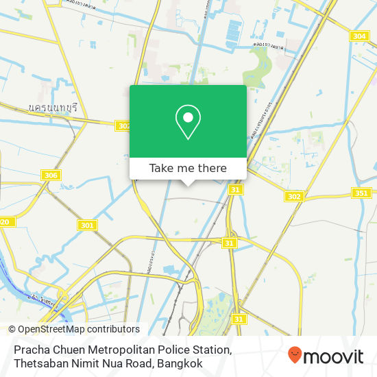 Pracha Chuen Metropolitan Police Station, Thetsaban Nimit Nua Road map