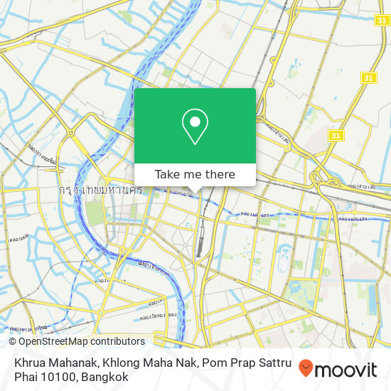 Khrua Mahanak, Khlong Maha Nak, Pom Prap Sattru Phai 10100 map