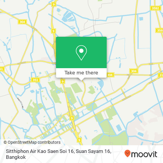 Sitthiphon Air Kao Saen Soi 16, Suan Sayam 16 map