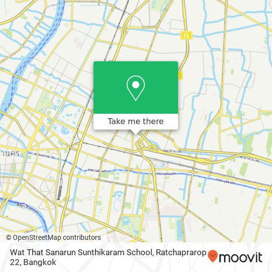 Wat That Sanarun Sunthikaram School, Ratchaprarop 22 map