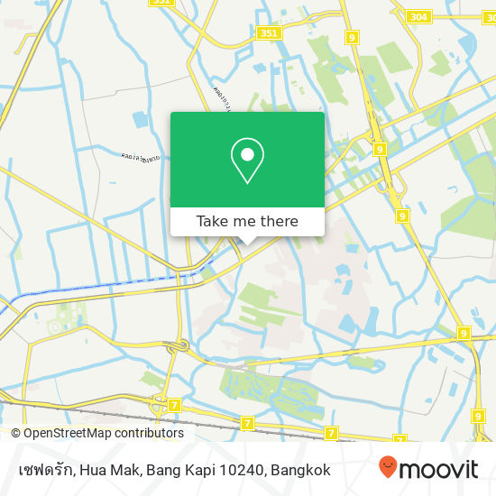 เซฟดรัก, Hua Mak, Bang Kapi 10240 map