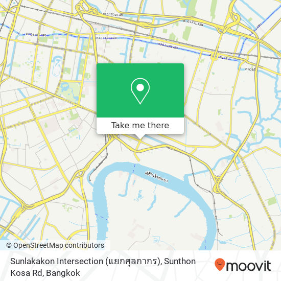 Sunlakakon Intersection (แยกศุลกากร), Sunthon Kosa Rd map