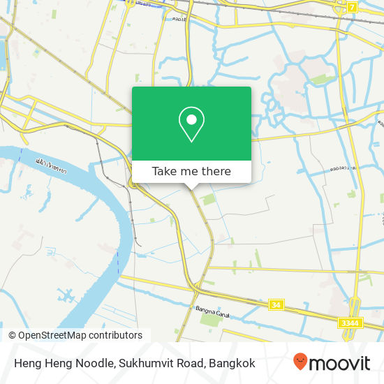 Heng Heng Noodle, Sukhumvit Road map