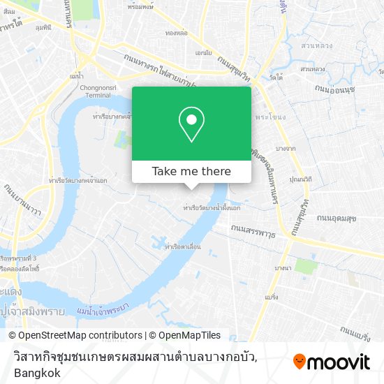 วิสาหกิจชุมชนเกษตรผสมผสานตำบลบางกอบัว map