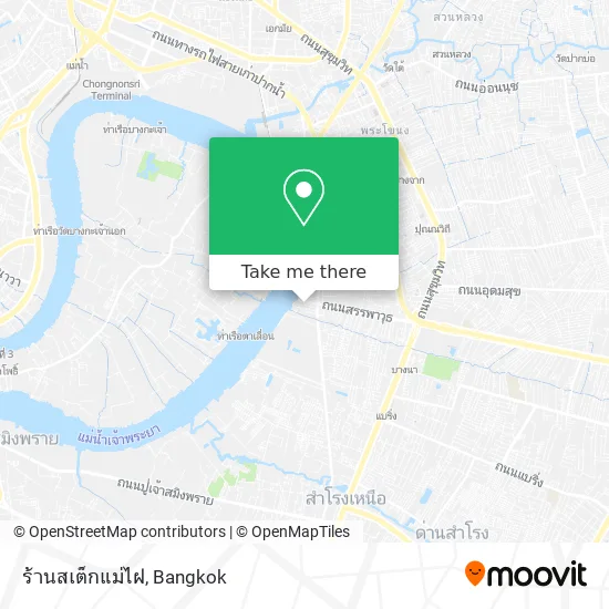 ร้านสเต็กแม่ไฝ map