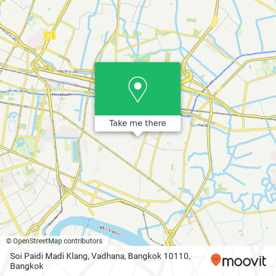 Soi Paidi Madi Klang, Vadhana, Bangkok 10110 map