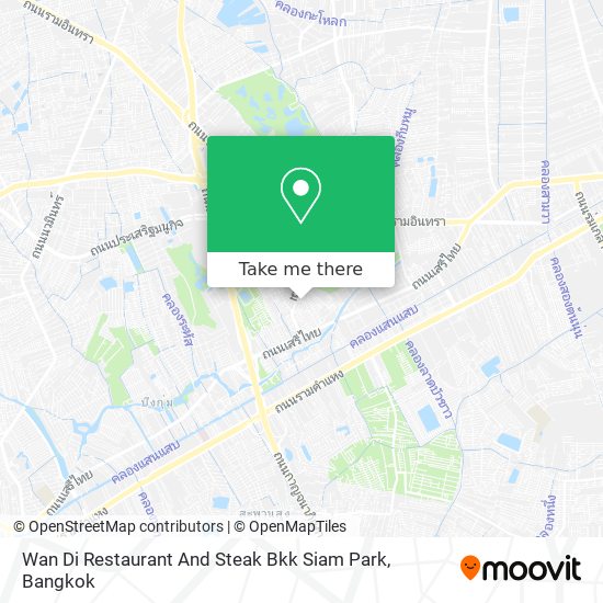 Wan Di Restaurant And Steak Bkk Siam Park map