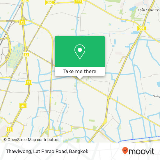 Thawiwong, Lat Phrao Road map