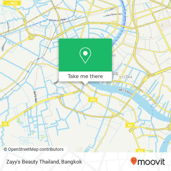 Zayy's Beauty Thailand map