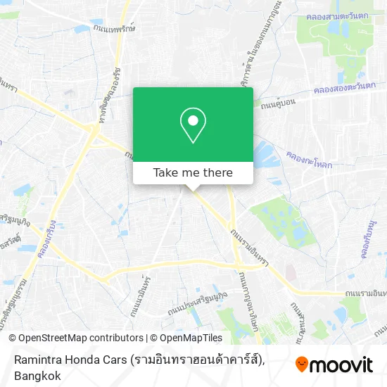 Ramintra Honda Cars (รามอินทราฮอนด้าคาร์ส์) map