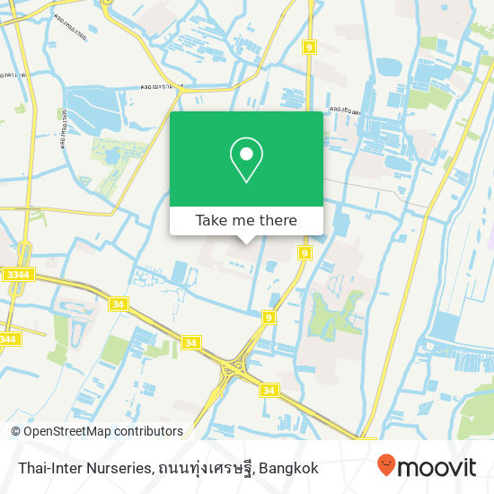 Thai-Inter Nurseries, ถนนทุ่งเศรษฐี map