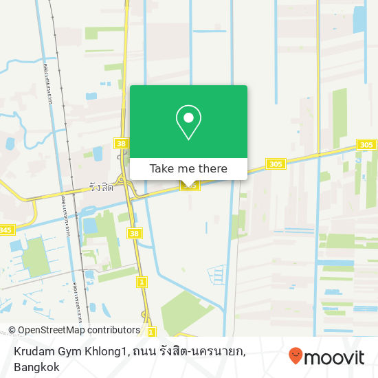 Krudam Gym Khlong1, ถนน รังสิต-นครนายก map