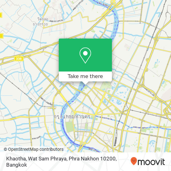 Khaotha, Wat Sam Phraya, Phra Nakhon 10200 map