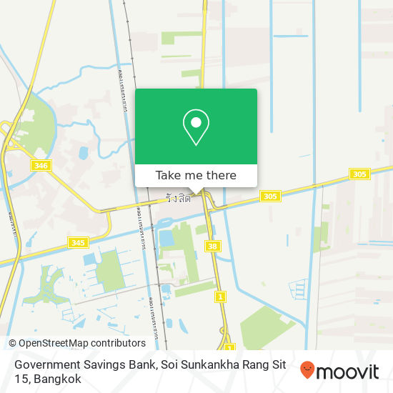 Government Savings Bank, Soi Sunkankha Rang Sit 15 map