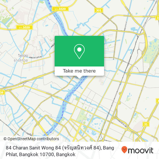 84 Charan Sanit Wong 84 (จรัญสนิทวงศ์ 84), Bang Phlat, Bangkok 10700 map