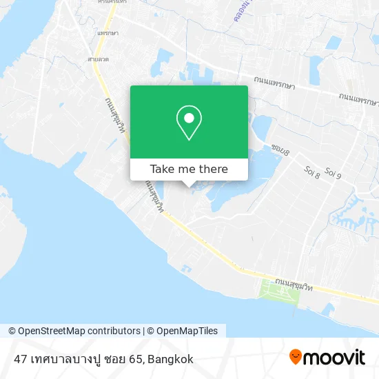 47 เทศบาลบางปู ซอย 65 map
