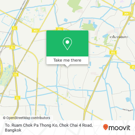 To. Ruam Chok Pa Thong Ko, Chok Chai 4 Road map