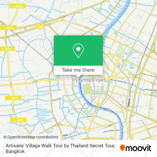 Artisans' Village Walk Tour by Thailand Secret Tour map