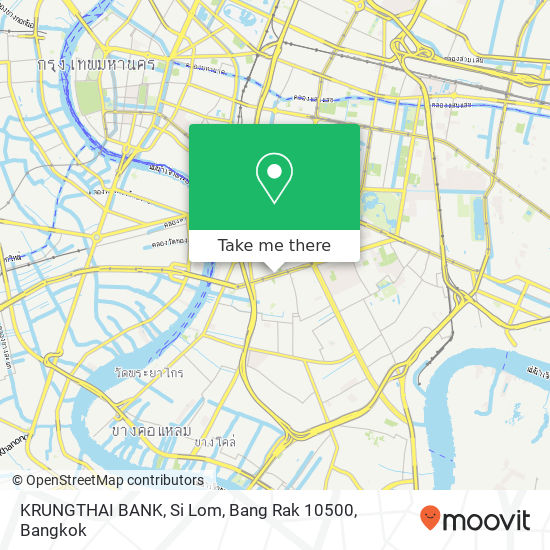 KRUNGTHAI BANK, Si Lom, Bang Rak 10500 map