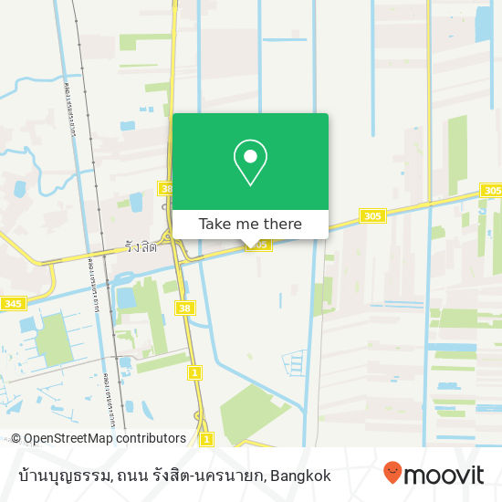 บ้านบุญธรรม, ถนน รังสิต-นครนายก map