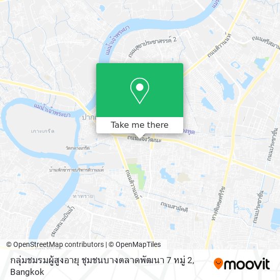 กลุ่มชมรมผู้สูงอายุ ชุมชนบางตลาดพัฒนา 7 หมู่ 2 map