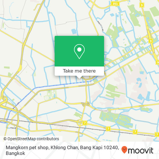 Mangkorn pet shop, Khlong Chan, Bang Kapi 10240 map