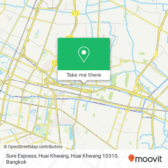 Sure Express, Huai Khwang, Huai Khwang 10310 map