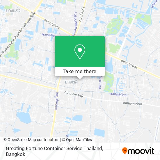 Greating Fortune Container Service Thailand map