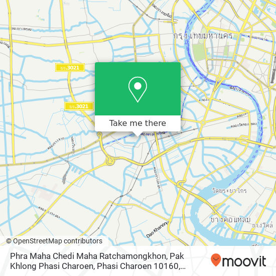 Phra Maha Chedi Maha Ratchamongkhon, Pak Khlong Phasi Charoen, Phasi Charoen 10160 map