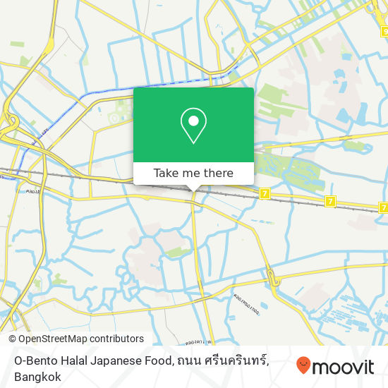 O-Bento Halal Japanese Food, ถนน ศรีนครินทร์ map