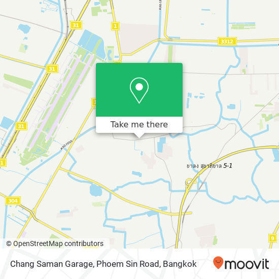 Chang Saman Garage, Phoem Sin Road map