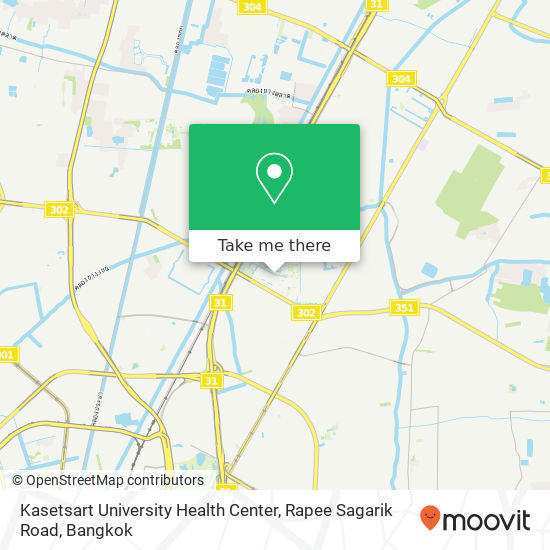 Kasetsart University Health Center, Rapee Sagarik Road map