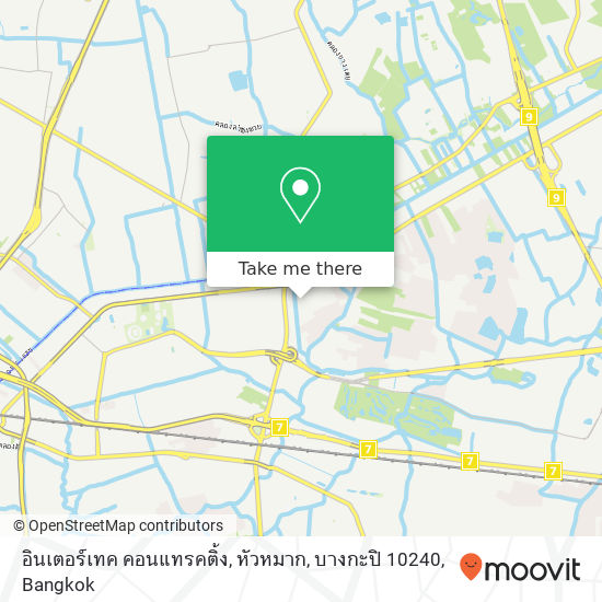 อินเตอร์เทค คอนแทรคติ้ง, หัวหมาก, บางกะปิ 10240 map