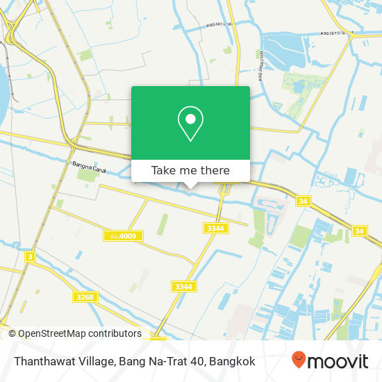 Thanthawat Village, Bang Na-Trat 40 map