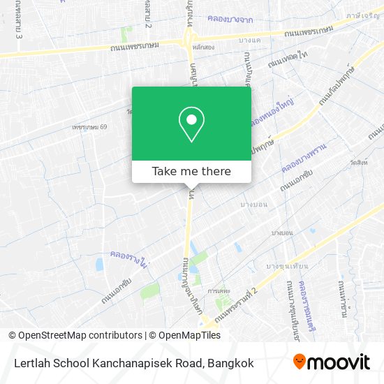 Lertlah School Kanchanapisek Road map