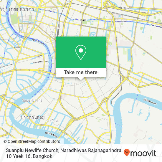 Suanplu Newlife Church, Naradhiwas Rajanagarindra 10 Yaek 16 map