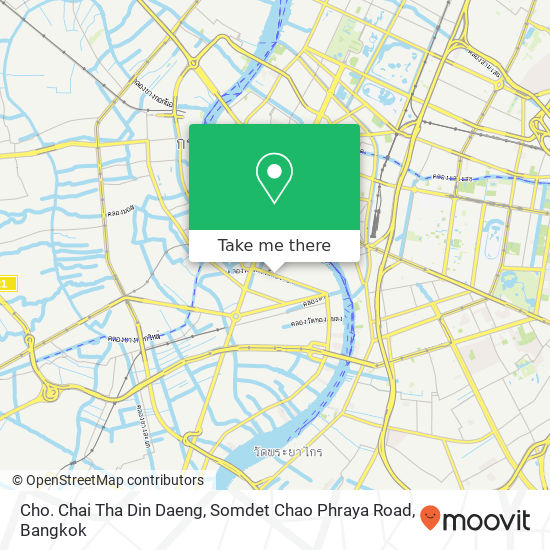 Cho. Chai Tha Din Daeng, Somdet Chao Phraya Road map