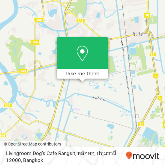 Livingroom Dog's Cafe Rangsit, หลักหก, ปทุมธานี 12000 map