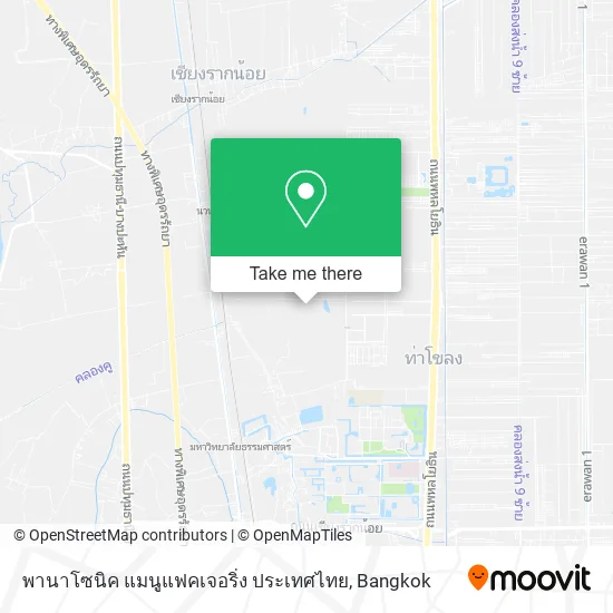 พานาโซนิค แมนูแฟคเจอริ่ง ประเทศไทย map