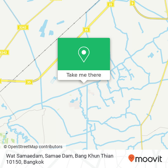 Wat Samaedam, Samae Dam, Bang Khun Thian 10150 map