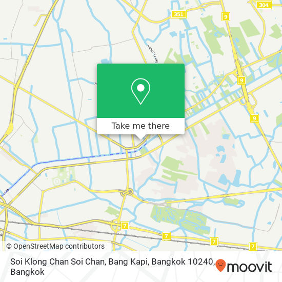 Soi Klong Chan Soi Chan, Bang Kapi, Bangkok 10240 map