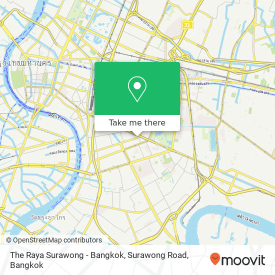 The Raya Surawong - Bangkok, Surawong Road map