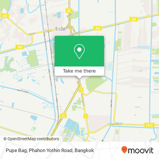 Pupe Bag, Phahon Yothin Road map