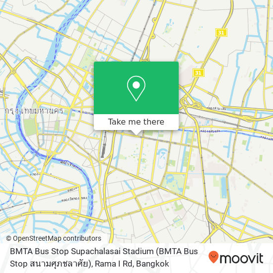 BMTA Bus Stop Supachalasai Stadium (BMTA Bus Stop สนามศุภชลาศัย), Rama I Rd map