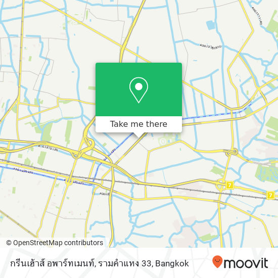 กรีนเฮ้าส์ อพาร์ทเมนท์, รามคำแหง 33 map